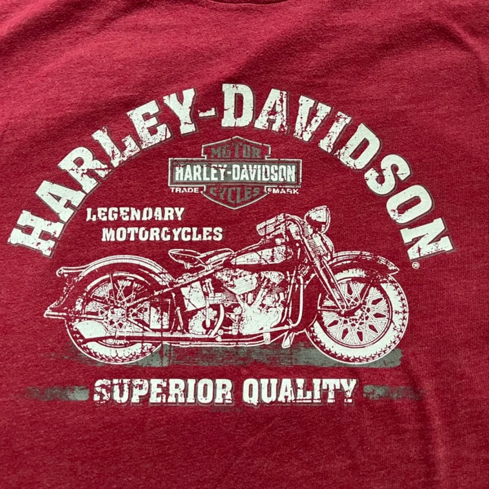 Harley Davidson Red Logo Motorbike T-shirt Men’s XL - Picture 2 of 5